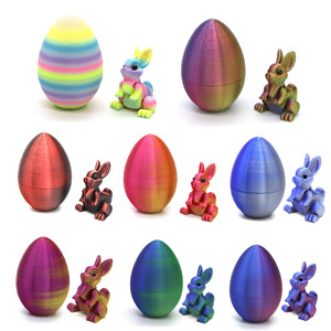Easrer <b>Egg</b> Capsule Colorful Rabbit 3D Printed Suit Decompression Fidget <b>Toy</b> Safe PLA Material High Quality Stress-Reducing <b>Toy</b> - Product Image 1