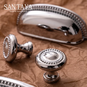 Santaya Chrome Furniture Brass <strong>Handle</strong> Silver Luxury Wardrobe Door <strong>Knob</strong> T-Bar Kitchen <strong>Cabinet</strong> <strong>Pull</strong> Solid <strong>Drawer</strong> <strong>Shell</strong> <strong>Handles</strong> - Product Image 3