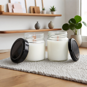 Proveedor de <span class=keywords><strong>Velas</strong></span> al por Mayor Rusia <span class=keywords><strong>Velas</strong></span> Aromáticas de Cera de Soja en Frasco de Vidrio con Mecha de Madera para el Hogar - Product Image 5