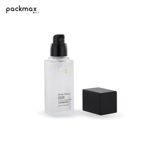 Flacon carré en verre de 40 ml pour fond de teint — adapté au fond de teint liquide, au sérum, aux huiles essentielles et au BB crème. Modèle très demandé. - Product Image 2