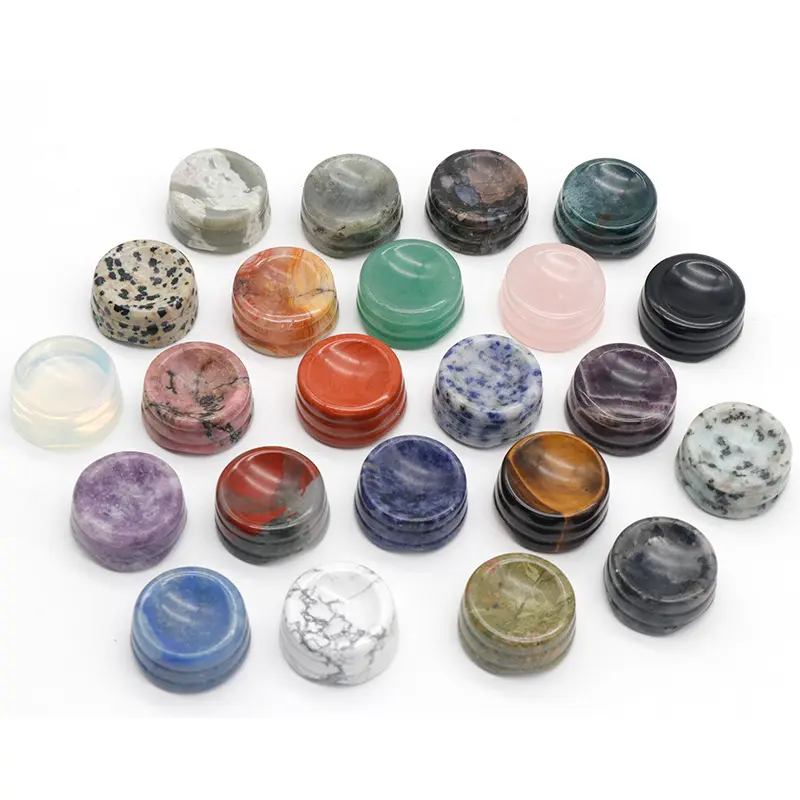 Kristal yumurta taş standları küre küre taş tutucular kristal top 20-60mm için Lensball tabanı görüntüler