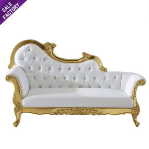 Chaise de trône de location pour mariage, fête, reine et roi, en cuir blanc, pour la mariée et le marié - Product Image 3