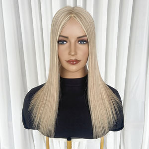 Extensiones de Cabello Humano Ruso Virgen con Reflejos Rubios Miel, Base MONO Invisible 5x5, Pieza de Cabello con Cutícula Completa para Mujer - Product Image 2