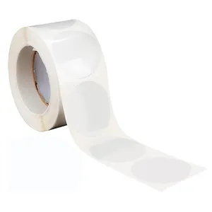 Adesivo em branco transparente, vinil pvc transparente brilhante círculo pontos envelope de bolinha transparente para selo de bolinhas para caixa de papel, saco, pacote de presente