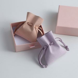 Sac en microfibre de luxe miniature de haute qualité, en velours suédé, petit sac coloré pour bijoux, boucles d'oreilles, montres, pierres précieuses, cadeau recyclable - Product Image 3