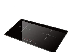 Placa de Inducción/Arcón Eléctrico Integrado de 2 Quemadores, Vitrocerámica Negra con Control Táctil Deslizante y Bloqueo Infantil - Product Image 1