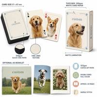 Kişiye Özel Evcil Hayvan Fotoğraflı Oyun Kartları, İsteğe Bağlı Hatıra Kitapçığıyla Kişiselleştirilmiş Köpek Evlat Edinme Anıları Destesi