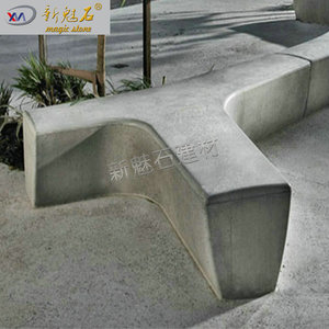 New Magic Stone Outdoor <b>Cement</b> Bench Custom Irregular Shape Modern Landscape Art Plaza Furniture 3cm Thickness - Product Image 3
