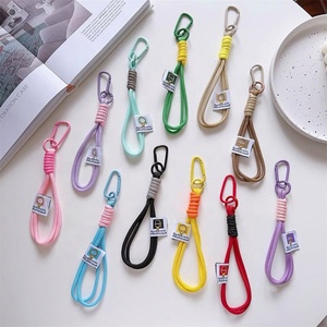 Cordon en nylon tressé coloré pour homme et femme, porte-clés, sangle de téléphone portable avec mousqueton, tendance - Product Image 3