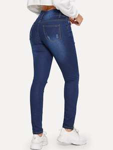 Jeans de grande taille pour femmes corpulentes, <span class=keywords><strong>jegging</strong></span> en denim, jeans vintage pour femmes, pantalons, pantalons - Product Image 6