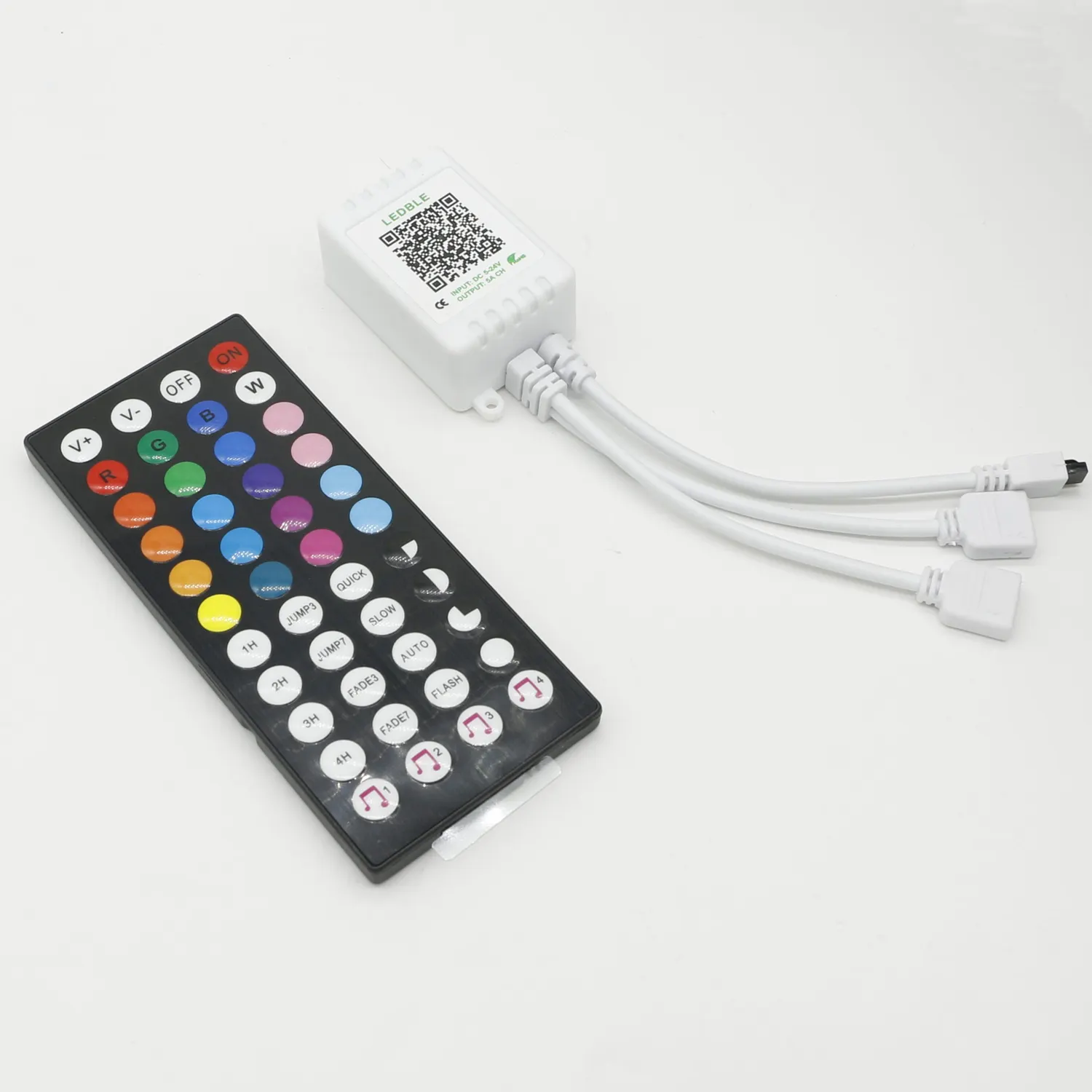 DC 5 V-12 V Mini RF RGB LED Controller 20 24 44 tombol nirkabel Remote dimer untuk SMD 5050 3528 2835 RGB LED lampu Strip