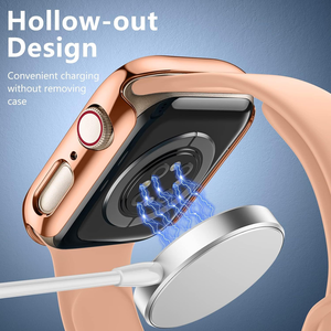 Coque PC antichoc à armure galvanisée pour <span class=keywords><strong>Apple</strong></span> <span class=keywords><strong>Watch</strong></span> 10 <span class=keywords><strong>8</strong></span> 7 6 IWatch <span class=keywords><strong>Bumper</strong></span> Couvercle en verre trempé Tailles 40/44 41/44 42/46 49mm - Product Image 3