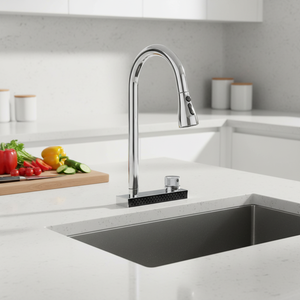 <span class=keywords><strong>Grifo</strong></span> de <span class=keywords><strong>Cocina</strong></span> Extraíble Moderno de Acero Inoxidable 304 con Rociador Multifuncional y Manguera Trenzada de Nailon, <span class=keywords><strong>Grifo</strong></span> Mezclador Tipo Cascada para Fregadero - Product Image 2