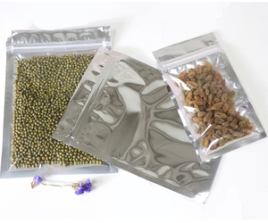 Sacs sous vide métallisés en Mylar imprimés en héliogravure, à trois côtés plats, thermoscellables, <span class=keywords><strong>de</strong></span> qualité alimentaire, résistants à l'humidité, avec fermeture éclair, pour aliments pour animaux <span class=keywords><strong>de</strong></span> compagnie et aliments en conserve - Product Image 1