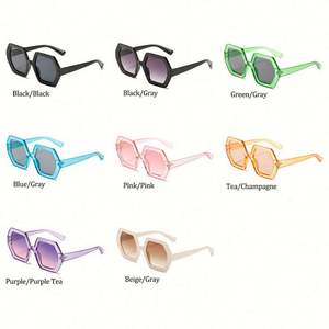 Lunettes de soleil polygonales surdimensionnées aux couleurs bonbon vintage tendance 2022, lunettes de soleil octogonales colorées pour femmes - Product Image 4