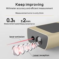 Télémètre laser numérique portable GUANGYAN de haute précision, en alliage d'aluminium, classé IP54, avec batterie Li-ion, 40 m