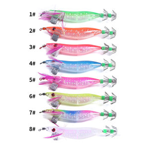 도매 SJ015 10cm 9.1g 2.0# 5개/팩 야광 새우 베이트 문어 오징어 지그 낚시 루어 - Product Image 1