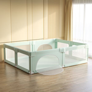 Parc pour bébé moderne avec barrière de sécurité, grand carré, portable, en tissu maillé, pour chambre à coucher et salon - Product Image 2