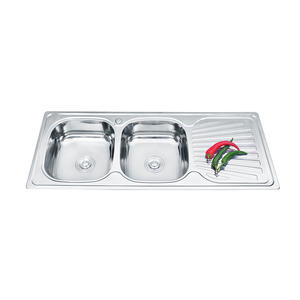 Yimilla 12050A Afrique du Sud avec poubelle armoire <span class=keywords><strong>2</strong></span> deux double bol <span class=keywords><strong>cuisine</strong></span> bassin évier évier en acier inoxydable - Product Image 6