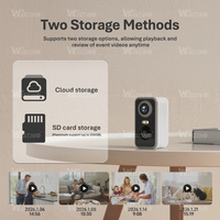 Cámara de Seguridad Inalámbrica Wistino con Batería Integrada de 5200 mAh, Detección de Movimiento PIR Infrarroja, Audio Bidireccional, Cámara Wifi para Exteriores de 5MP