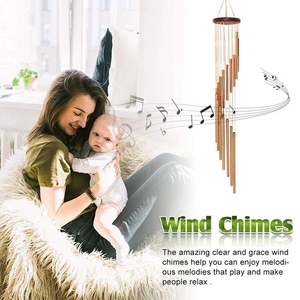 Campanas de Viento de Aleación de Aluminio al por Mayor, 12 Tubos, con Gancho, Campanas Doradas y Plateadas para Decoración del Hogar, Exteriores, Bodas, Fiestas, Regalos Conmemorativos - Product Image 3
