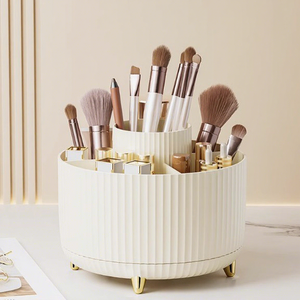 Boîte de rangement de bureau rotative multifonctionnelle moderne pour l'organisation domestique, le rangement de cosmétiques et de soins de la peau, et le support de stylos pour coiffeuse - Product Image 1