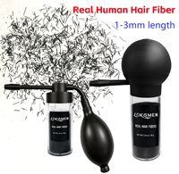 Pièces de cheveux humains naturels de 1 à 2 mm, 100 % kératine naturelle, couvrant la perte de cheveux, poudre épaississante instantanée pour cheveux, fibres capillaires
