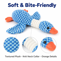Jouet en peluche couineur pour chien, jouet à mâcher doux pour la dentition, compagnon de confort pour chiots et chiens de petite et moyenne taille, jeu d'intérieur, lavable