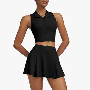 Conjunto de Falda de Tenis Personalizable para Mujer, Falda Midi Deportiva Antiexposición para Correr, Yoga, Fitness, Bádminton, Entrenamiento, Verano - Product Image 3