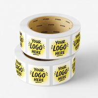 Étiquettes adhésives personnalisées en gros avec logo, autocollants carrés à coins arrondis, étiquettes de marque en rouleau, étiquettes de scellage en vrac