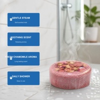 Tablette de douche artisanale à la camomille, apaisante et relaxante, coffret cadeau spa pour la douche, OEM ODM 50g