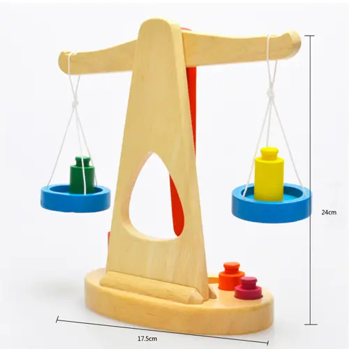 Деревянные весы для раннего образования