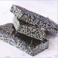 Gâteau moelleux frais - Sésame noir naturel et cinq types de noix - Dessert chinois nutritif - Collation saine pour les moments de détente