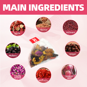 Jiaoming precio de fábrica hierbas naturales sin azúcar Menopause & Hormone Balance Tea para mujeres OEM - Product Image 4