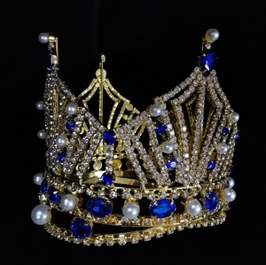 มงกุฎนางงามไข่มุกชุบทองทั้งแผ่นทรงกลมสวยงาม - Product Image 2