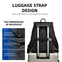 Sac à dos unisexe personnalisé imperméable à enroulement, sac à dos pour ordinateur portable à enroulement, grande capacité, sac d'école pour étudiants, sacs de voyage d'affaires