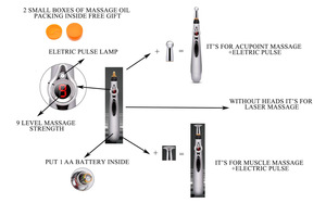 Oplaadbare massagepen Elektronische acupuntmassagepen Meridian Pen Pulse Pen Ontspanning en verlichting - Product Image 4