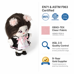 Conjunto <span class=keywords><strong>de</strong></span> Ropa <span class=keywords><strong>de</strong></span> Muñeca <span class=keywords><strong>de</strong></span> Algodón <span class=keywords><strong>de</strong></span> 15 cm, Estilo Gótico, Vestido Negro con Delantal, Zapatos y Accesorios para el Cabello, para <span class=keywords><strong>Muñecas</strong></span> <span class=keywords><strong>de</strong></span> Peluche, Personalizado OEM - Product Image 6