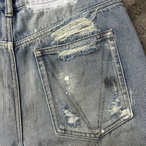 <span class=keywords><strong>Pantalones</strong></span> <span class=keywords><strong>Cortos</strong></span> <span class=keywords><strong>Vaqueros</strong></span> Holgados de Diseño Antiguo, Estilo Grunge, <span class=keywords><strong>Rotos</strong></span>, Hip Hop, Streetwear, Pierna Ancha, Lavados, Capri para <span class=keywords><strong>Hombre</strong></span> - Product Image 3