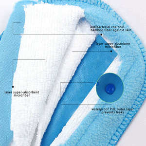 Serviettes en tissu <span class=keywords><strong>lavables</strong></span> et réutilisables AIO, serviettes menstruelles en tissu, serviettes hygiéniques pour femmes, adolescentes et dames - Product Image 2