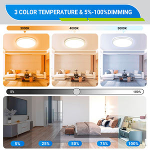 Luz de Techo con Sensor de Movimiento LED IP44 de 9 Pulgadas para Interiores Lámpara de Perfil Bajo con Sensor para Clóset Sótano Garaje Despensa - Product Image 4