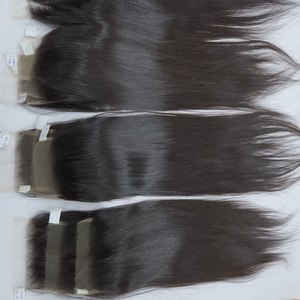 Dream Hair T01 Cheveux vierges vietnamiens 100% avec closure en dentelle HD, doux et soyeux, naturels, double trame machine, toutes couleurs, prêts pour la pose permanente - Product Image 1
