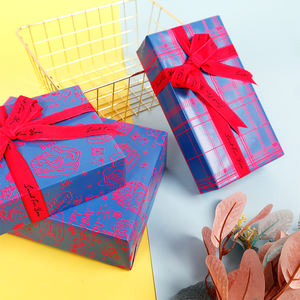 Wholesale Disposable 80g Fluorescent <b>Blue</b> Glossy Coated Silicone Virgin Craft <b>Paper</b> Printed Wrapping <b>Paper</b> <b>Roll</b> - Product Image 3