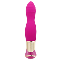 Appareil personnel de bien-être en silicone Deluxe Rippled Vibe à 10 modes de vibration et de rotation, rechargeable par USB, étanche