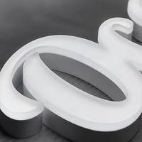 Lettres 3D LED en acrylique personnalisées, éclairées par l'avant, étanches, pour la décoration extérieure de cafés, restaurants, bars, boutiques, centres commerciaux