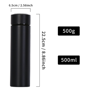 500ML Stainless Steel 304 Smart <b>Thermos</b> Coffee Mug with Handle and Lid Insulated Vacuum Flask - Product Image 2