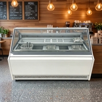 Vitrine Réfrigérée Commerciale pour Crèmes Glacées – Équipement de Réfrigération pour Comptoir de Comptoir de Vente pour Magasin de Desserts – Offre Spéciale