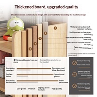 Étagère de rangement de bureau à trois niveaux de style pastoral, organisateur simple pour la maison, l'étude et le bureau, assemblage requis