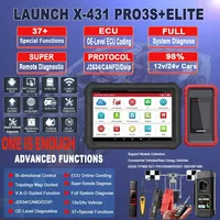 Alat Pemindai OBD2 Launch X431 PRO3S ELITE 2024 dengan PROG3 untuk Pengkodean Program ECU Kunci, Diagnostik Jarak Jauh, dan Pemrograman untuk BMW Audi Benz