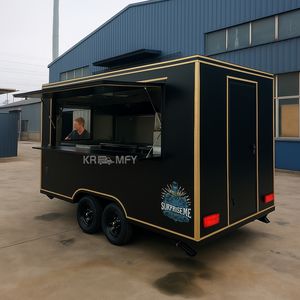 Custom Kitchen Icecream Coffee Trailer Mobile Commercial Service Window Truck Street Food <b>Cart</b> - Product Image 2